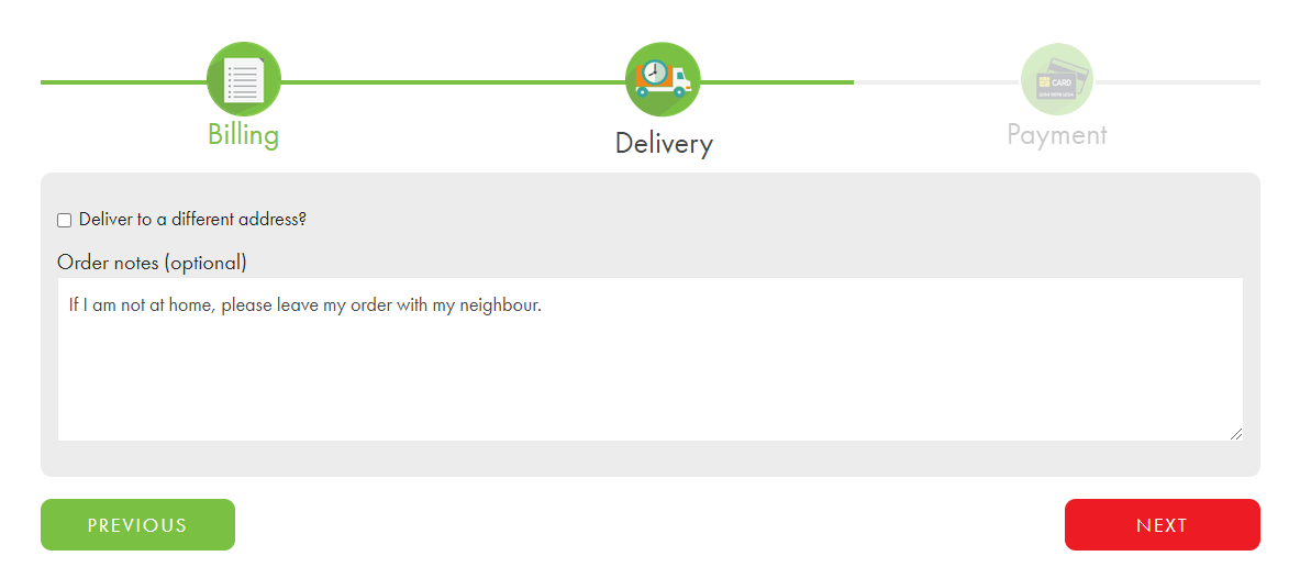 Delivery options